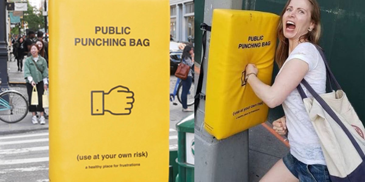 Manhattan Installs Punching Bags So That Angry New Yorkers Can Vent Their Feelings