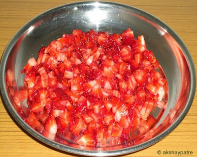 chopped strawberries