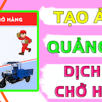 Tạo ảnh quảng cáo dịch vụ chở hàng, xe tải, xe ba bánh