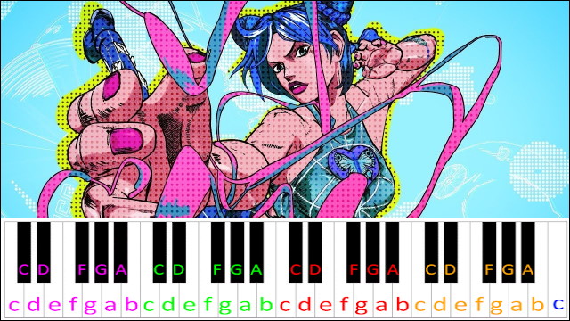 Stone Ocean by Ichigo (JoJo's Bizarre Adventure OP 10) Piano / Keyboard Easy Letter Notes for Beginners