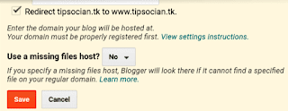 redirect url in blogger