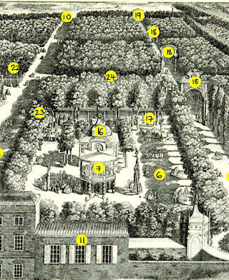 Vauxhall Gardens from an engraving dated 1751  from South London by W Besant (1899) - middle section