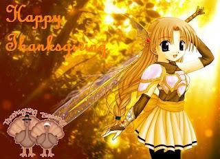 anime thanksgiving girl card