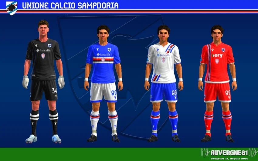 Kits Sampdoria 2021-2022 For PES 2013