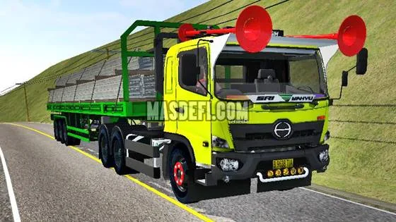 Mod Hino 500 Trailer Muatan Besi Panjang