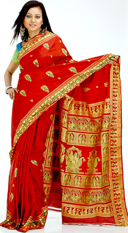 For example the bride in an indian wedding will wear a red dress rather than