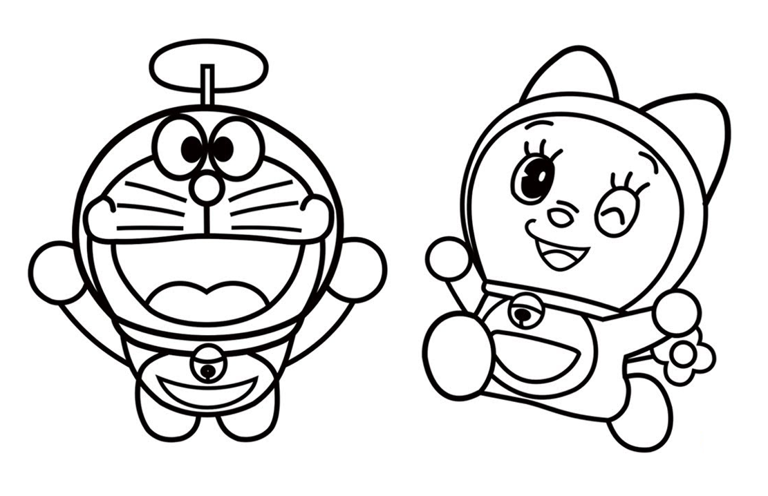 Kumpulan Gambar Kartun Doraemon Hitam Putih Background Wallpaper