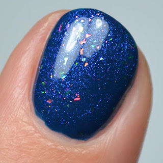 rainbow flakie nail polish topper