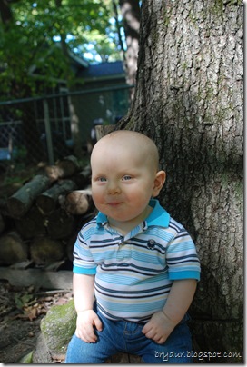 Mike in the backyard