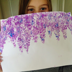 wisteria - bubblewrap art