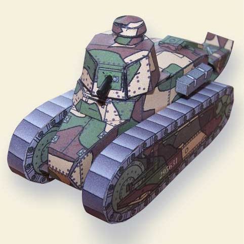 Tank tank Papercraft Renault papercraft FT