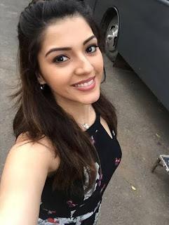 Mehreen Pirzada in Black Dress with Cute and Awesome Smile