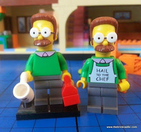 Ned Flanders minifigures compared LEGO blind bag and house