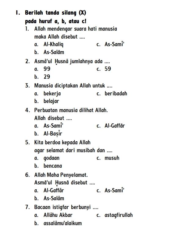 Download kumpulan Soal UTS Genap Pendidikan Agama Islam Download kumpulan Soal UTS Genap Pendidikan Agama Islam