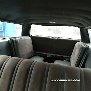 Rear jump seats on 1971 Ford Country Squire wagon parked since 1994.