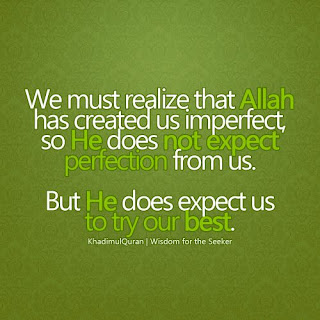 Allah has created us imperfect islamic quotes with images