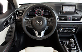 Interior view of 2015 Mazda 3 5-door Grand Touring.