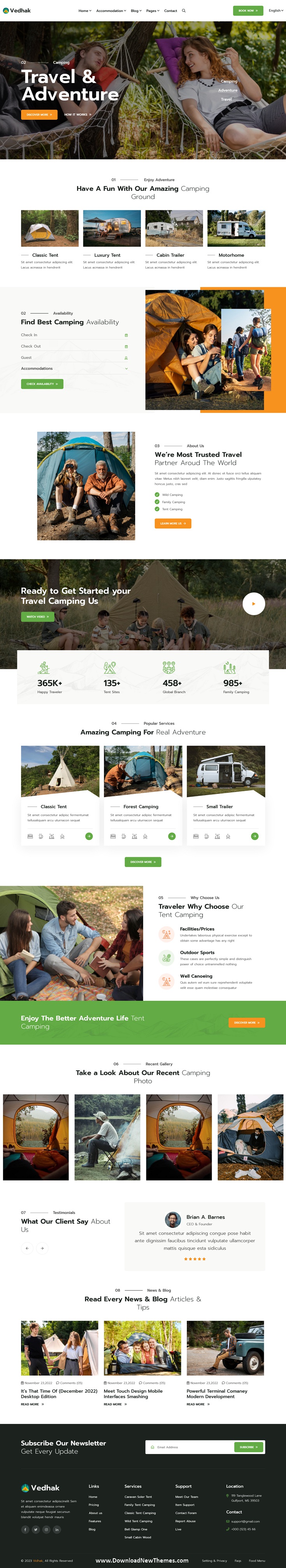 Vedhak - Adventure Tours and Travel HTML Template Review