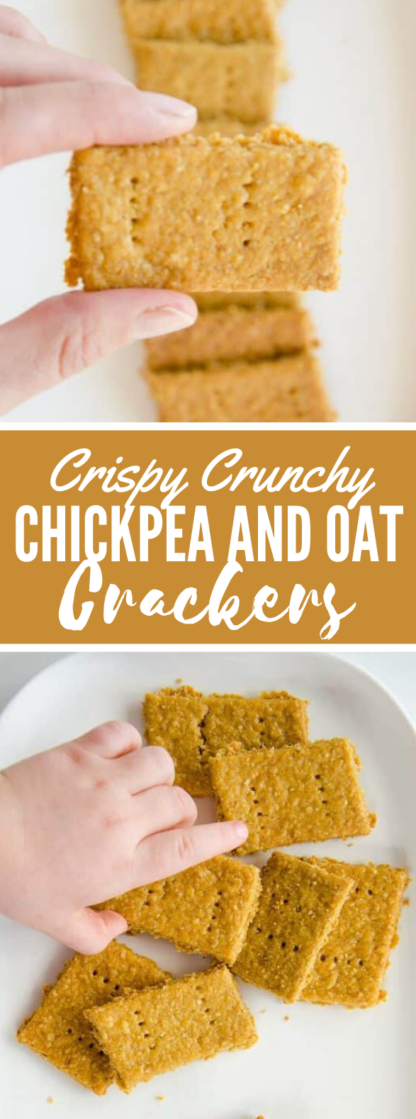 Crispy Crunchy Chickpea and Oat Crackers #healthy #snack