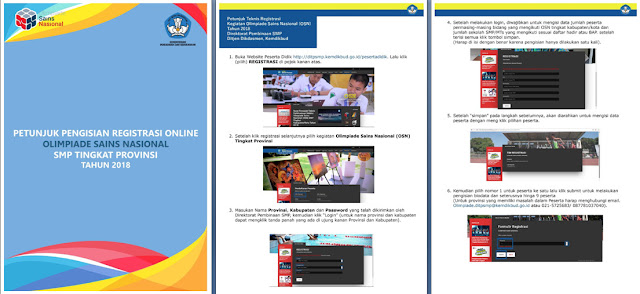 PETUNJUK PENGISIAN REGISTRASI ONLINE OSN SMP TINGKAT PROVINSI TAHUN 2018