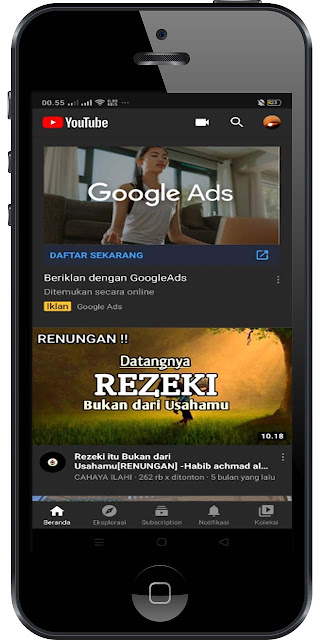 cara mengaktifkan mode gelap youtube di android