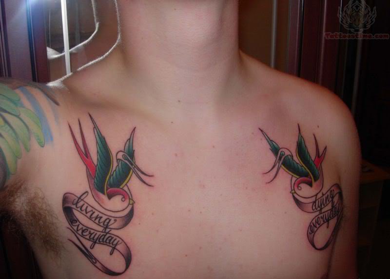 Swallow Bird Tattoo For Men