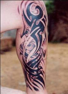 Tribal Leg Tattoo Outline