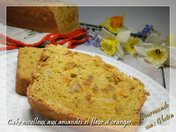 Cake aux amandes et fleur d'oranger, sans gluten