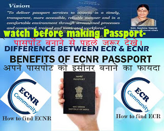 Difference between ecr and ecnr passport of india