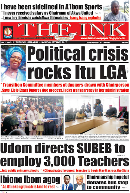 Latest Edition of THE INK NEWSPAPER, Uyo Akwa Ibom State