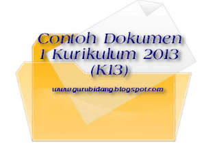 Contoh Dokumen 1 Kurikulum 2013 (K13)