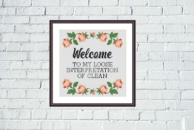 Welcome funny cross stitch pattern - Tango Stitch