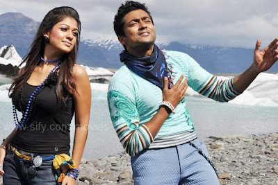 Suriya and Nayanthara first look in KS. Ravikumar's film Aadhavan