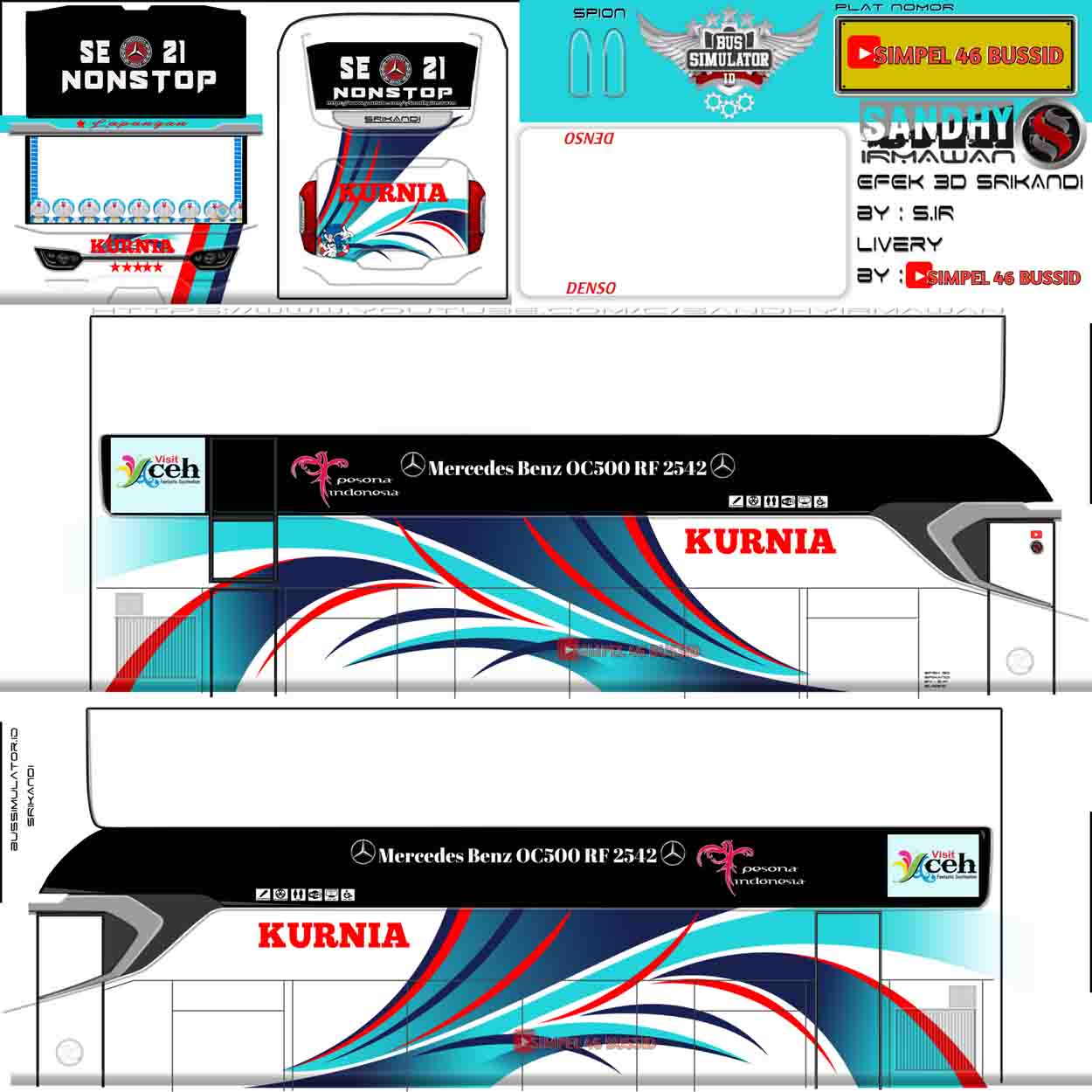 stiker bus simulator kurnia srikandi shd