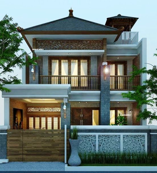 15 Inspirasi Fasad Rumah  Minimalis  2  Lantai  dengan Atap 