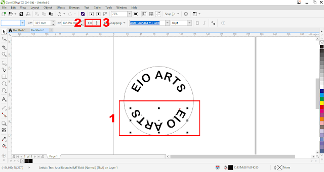 Cara Membuat Teks Melingkar di Corel Draw