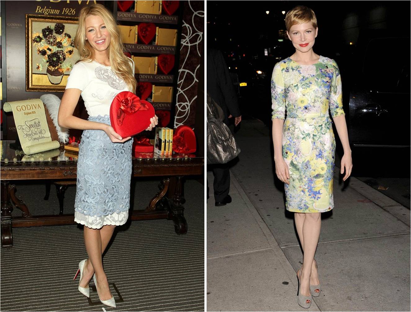 Trend Alert: Pastel Dresses — Blake Lively and Michelle Williams