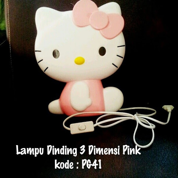 Lampu Dinding Hello Kitty Murah  Grosir Ecer Fullbody Tiga Dimensi Pink