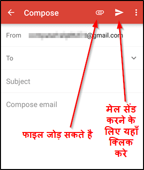 Write a mail from mobile