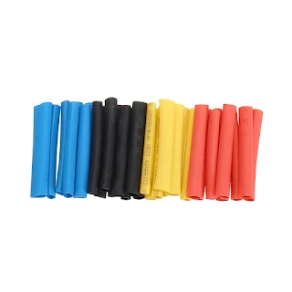 A set assortment of 328 pcs of Polyolefin heat shrink tubing. 2:1 shrink ratio and a 600V pressure-bearing rating hown - store