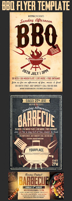  Barbecue-BBQ Flyer Template Bundle