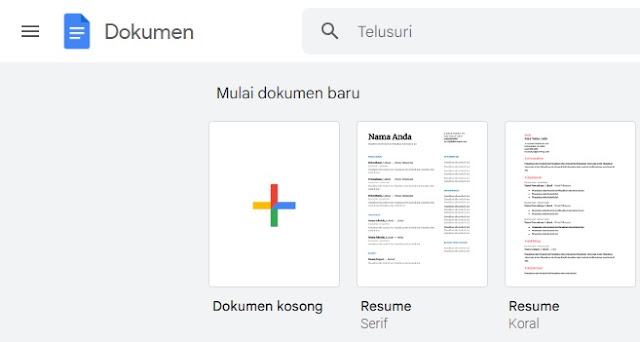 Cara Mengakses Google Dokumen di Browser Untuk Membuat Dokumen