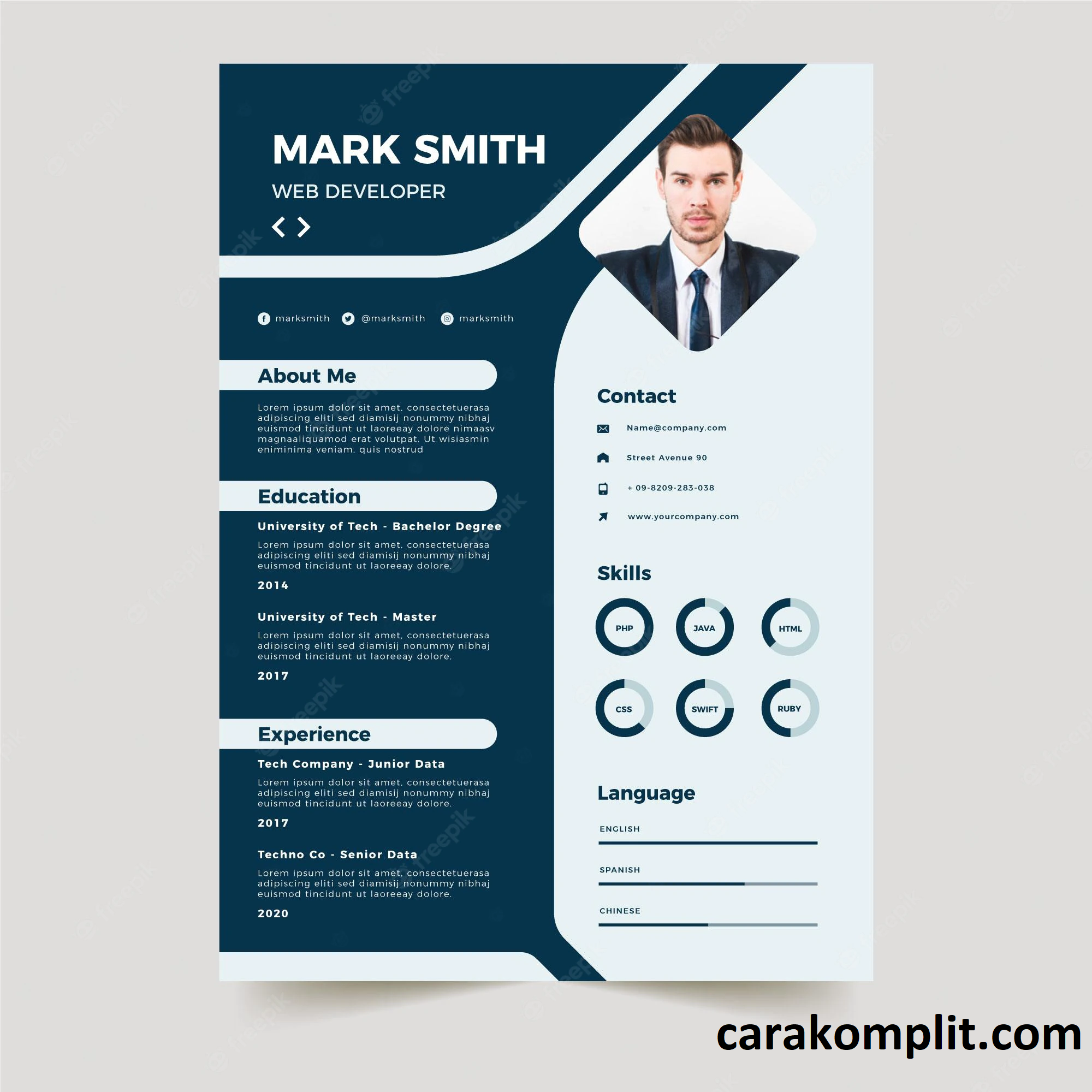 template cv word