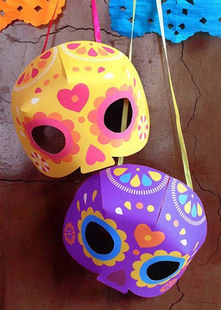 Idea to make mask from paper for kids 