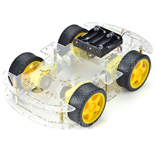  $16.89 Arduino Compatible DIY Motor Smart Robot Car Chassis Kit 4 WD-16.89 and Free Shipping| GearBest.com