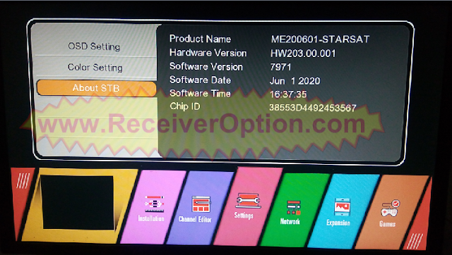 STARSAT GX6605S HW203.00.001 NEW SOFTWARE WITH U38 MENU