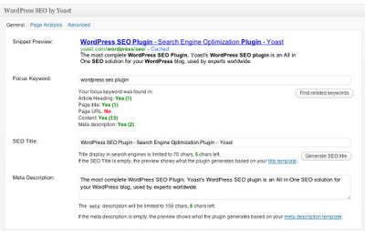 Wordpress SEO Plugin