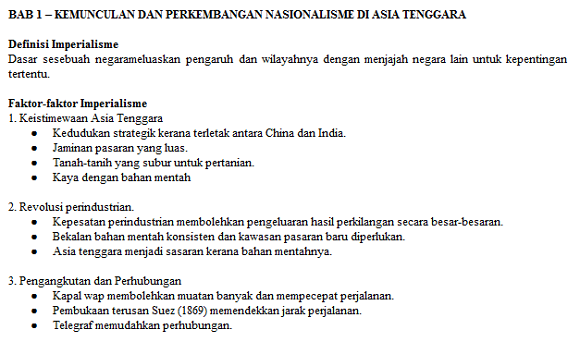 Nota Sejarah Tingkatan 5 Bab 1 Lengkap Dan Terkini Pendidikanmalaysia Com