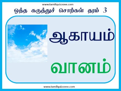 ஒத்த கருத்துச் சொற்கள் தரம் 3