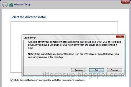 "A media driver your computer needs is missing" when installing Windows 10